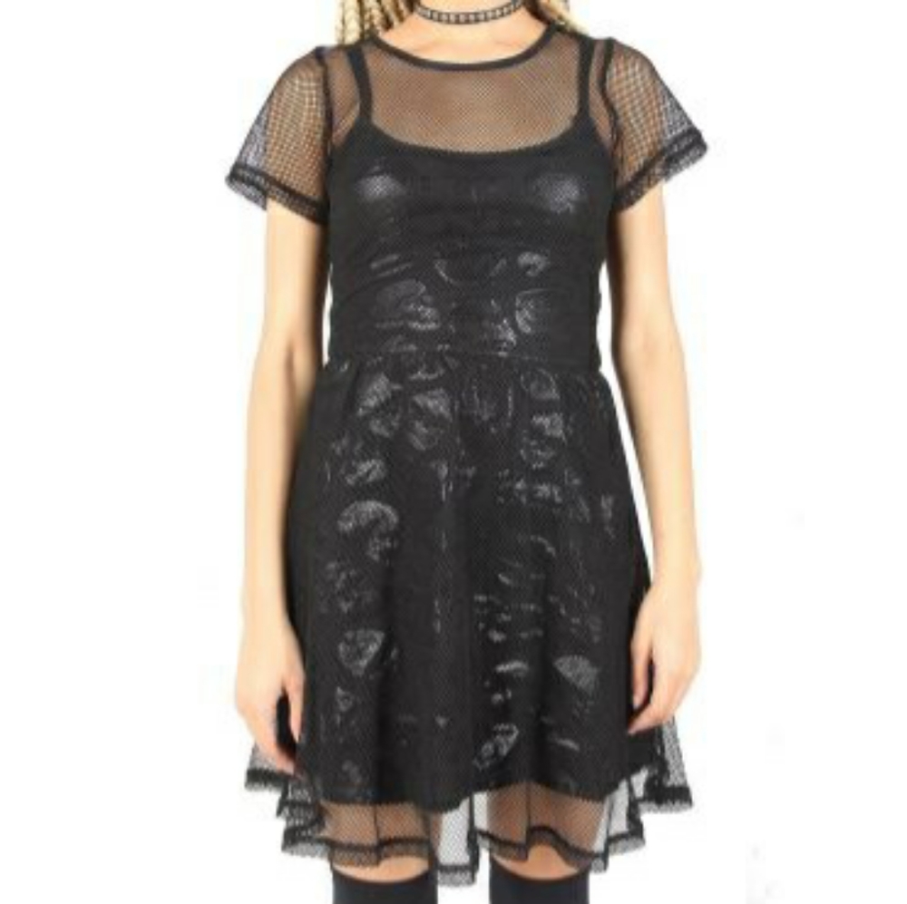 Iron Fist Fishnet Mesh Skull Dress